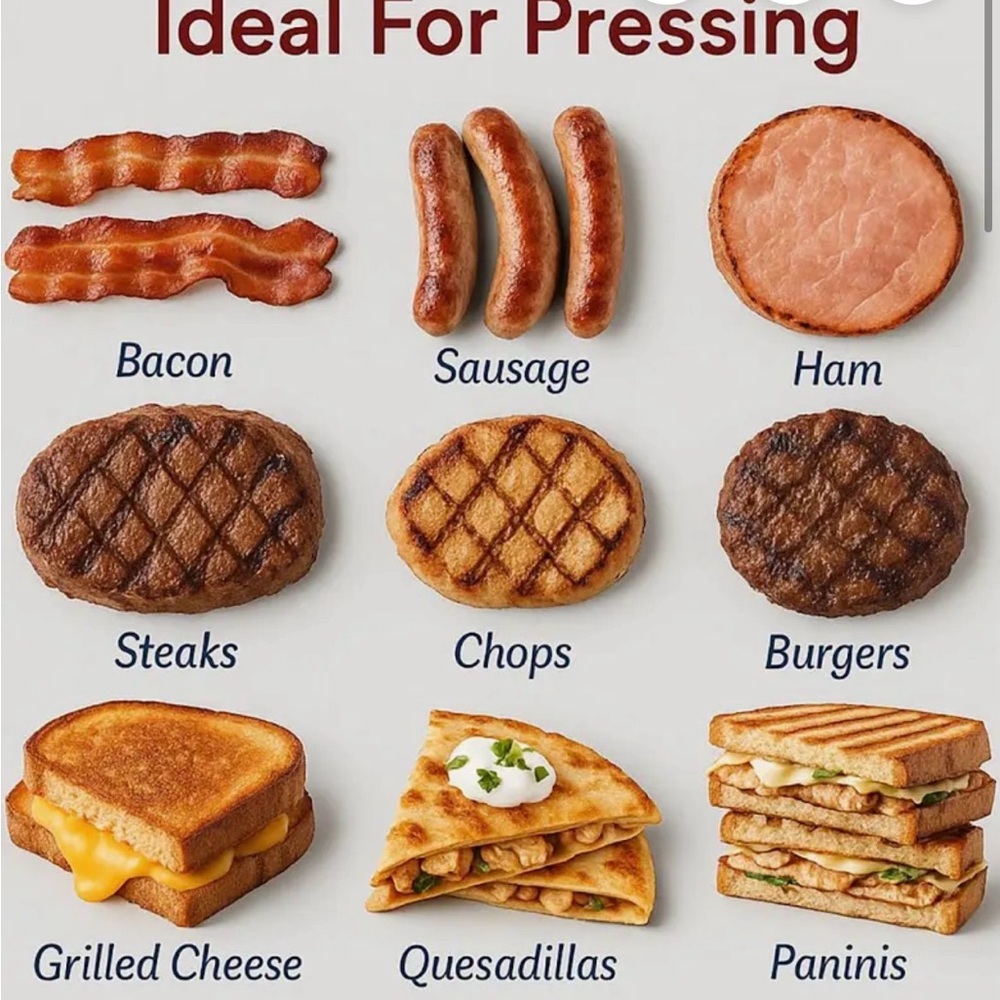 New-Never Used - Cast Iron Round -Bacon Press. Whimsical Pig Design. - Picture 4 of 11